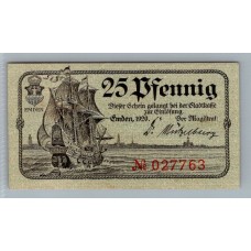 ALEMANIA 1920 BILLETE DE 25 PFENNIG SIN CIRCULAR